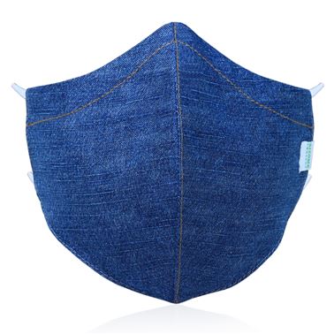 image of AIZOME PROTECT- DOUBLE LAYERED COTTON DENIM MASKS -PACK OF 5 - APEL-12541-C5